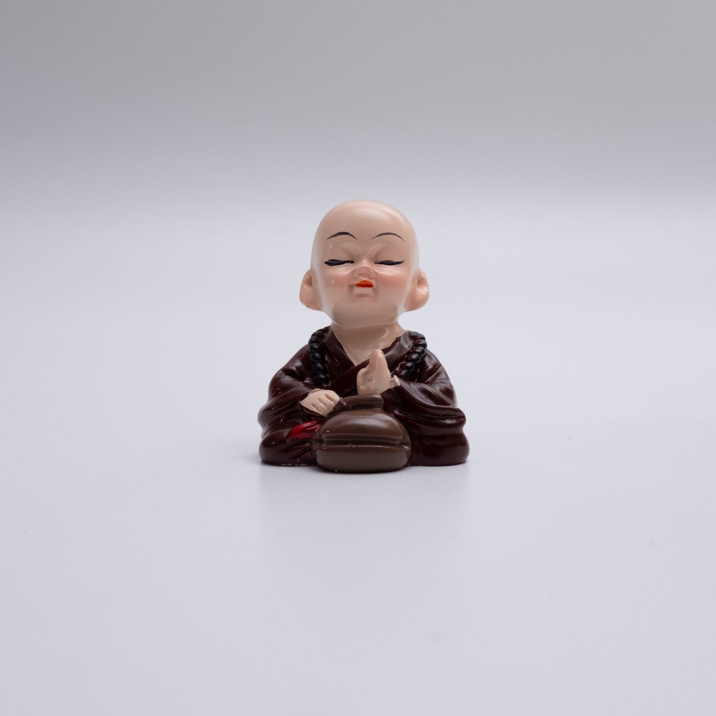 Set of 4 Buddha Monk Figurines – Adorable Resin Miniatures for Home & Car Décor