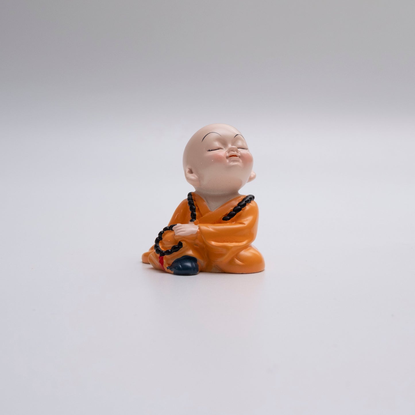 Set of 4 Buddha Monk Figurines – Adorable Resin Miniatures for Home & Car Décor