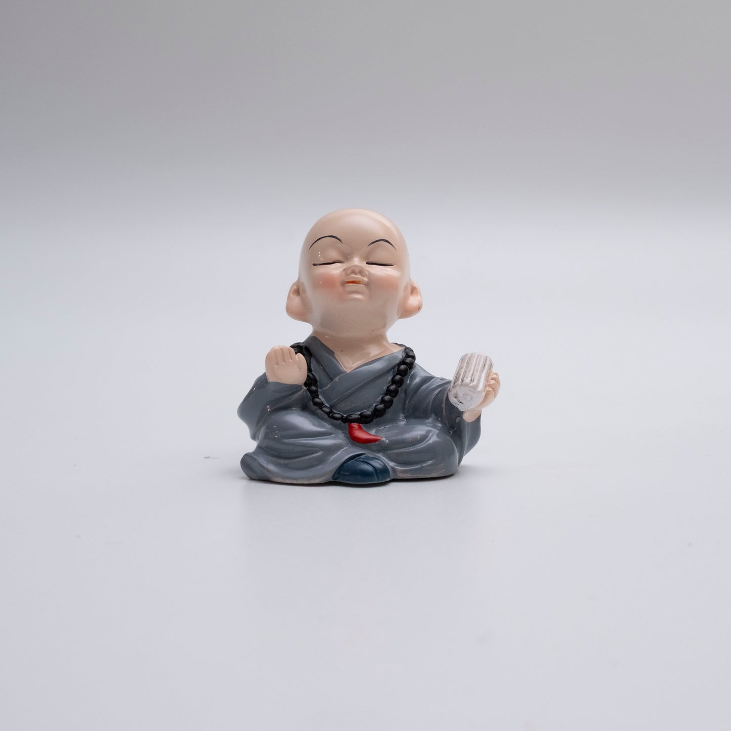Set of 4 Buddha Monk Figurines – Adorable Resin Miniatures for Home & Car Décor
