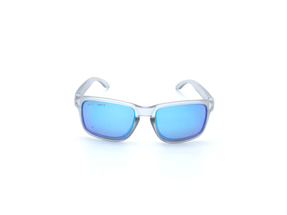 Spiti Wears Polarized Sunglasses for Men - New launch featuring sleek transparent frames and blue polarized lenses. Designed for clear vision and UV 400 protection with comfortable nose pads and strong hinges. Ideal for outdoor activities and everyday wear