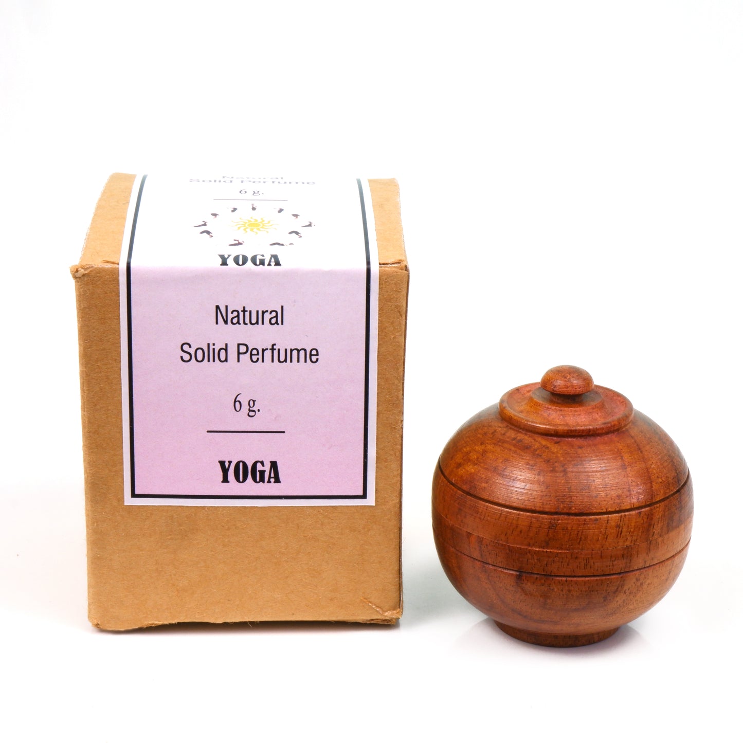 Natural solid perfume yoga flavor in the rosewood round container