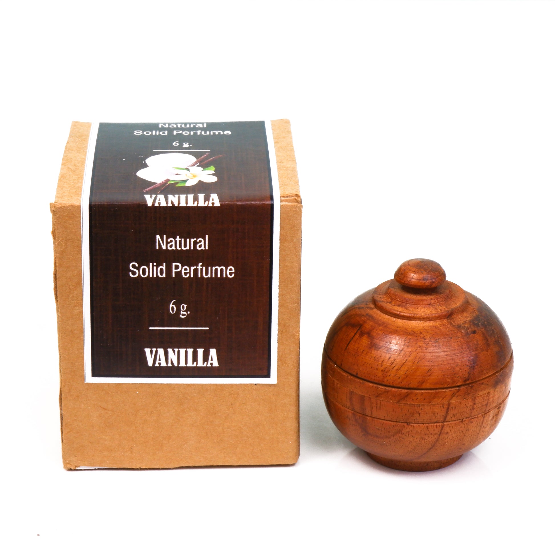 Vanilla Flavored Natural Solid Perfume: Natural, long-lasting solid perfume that is alcohol-free, providing a delightful and enduring vanilla scent.